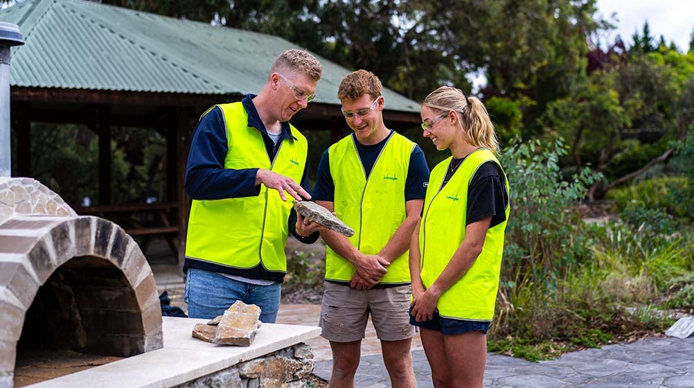Photo of three Holmesglen students.