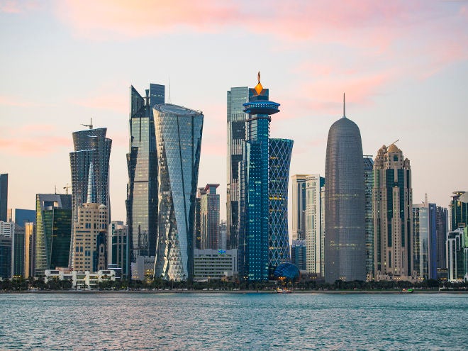 City Skyline and buildings  - Doha , Qatar