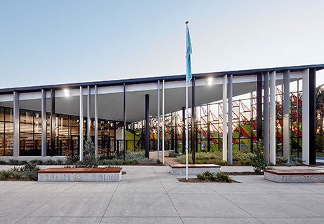 Image of the Moorabbin campus taken in front of Building 4.