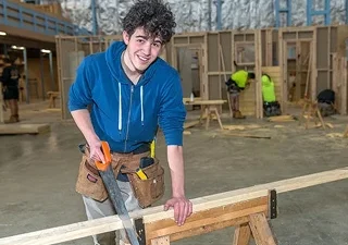 Image highlighting the Construction Essentials program at Holmesglen Chadstone campus, featuring hands-on learning in building, construction skills and trade-ready training.