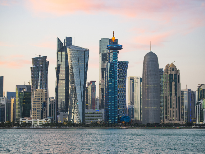 City Skyline and buildings  - Doha , Qatar