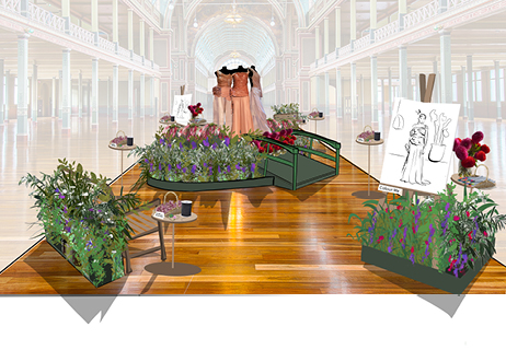 Concept illustration of exhibitor space
