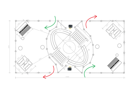 Floorplan of exhibitor space.